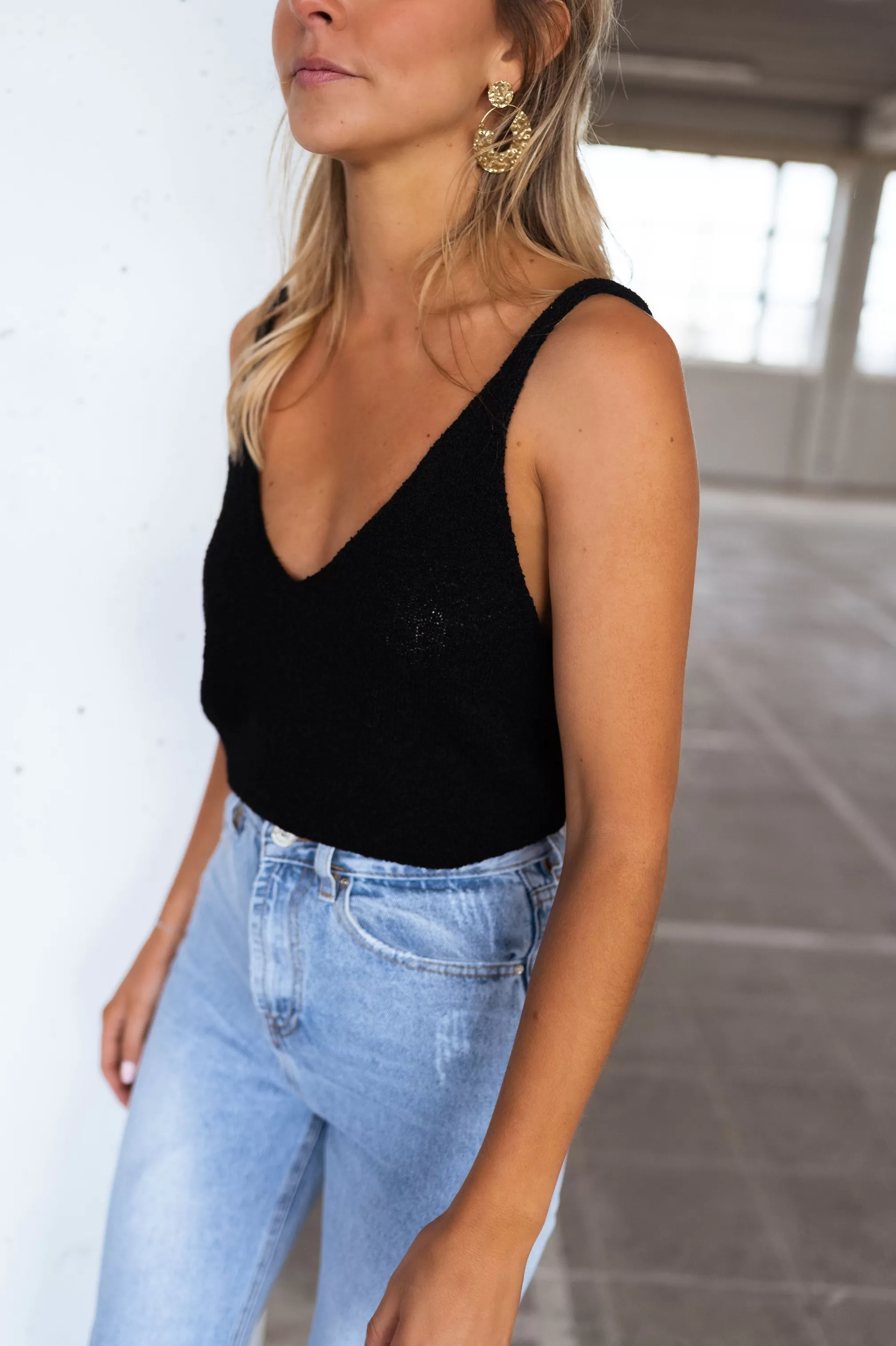 Top Neda Black Wool Effect | Top Transparent In Meshes | Ready To-Porter Online | -Easy Clothes Online