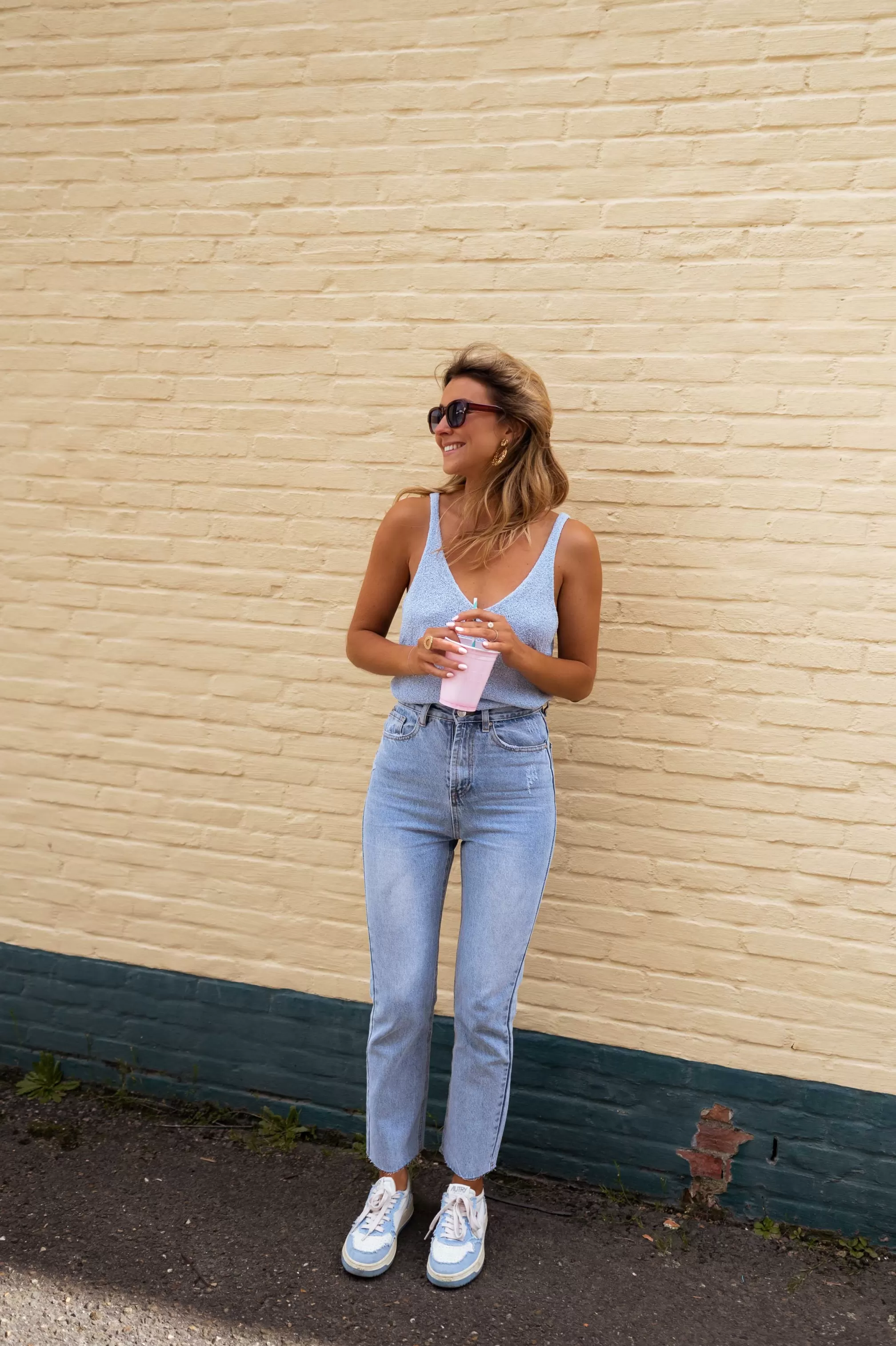 Top Neda Sky Blue Wool Effect | Top Transparent In Meshes | Ready To-Porter Online | -Easy Clothes Cheap