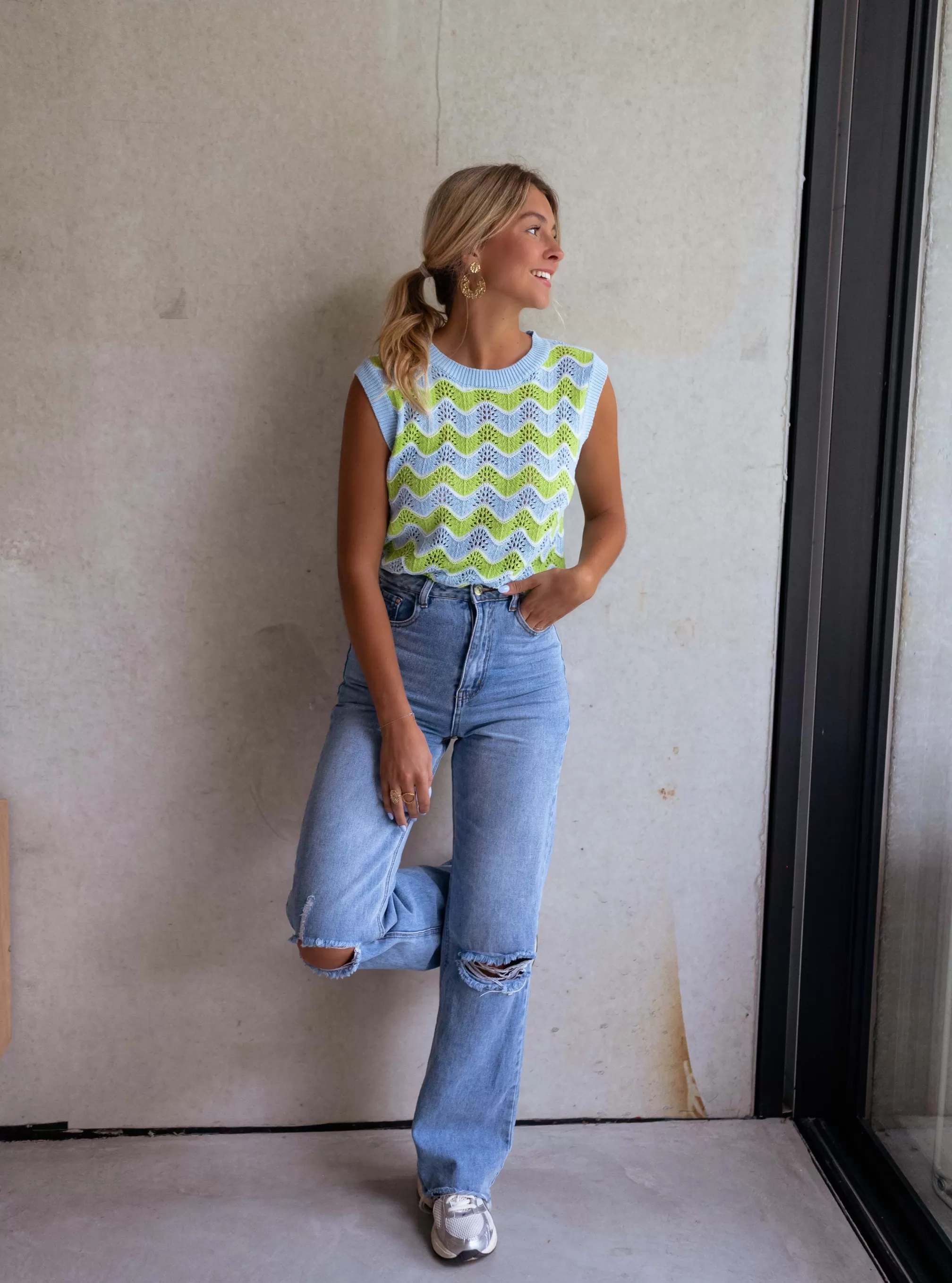 Top Stany In Crochet Green And Blue | Colorful Top In Crochet | Ready To-Porter Online | -Easy Clothes Cheap